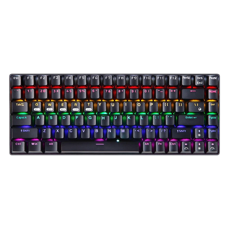 

Gaming Keyboard,84 Keys Backlit Gaming Keyboard 5.0 Wireless Type-C Three Mode Dynamic Effect Keyboards