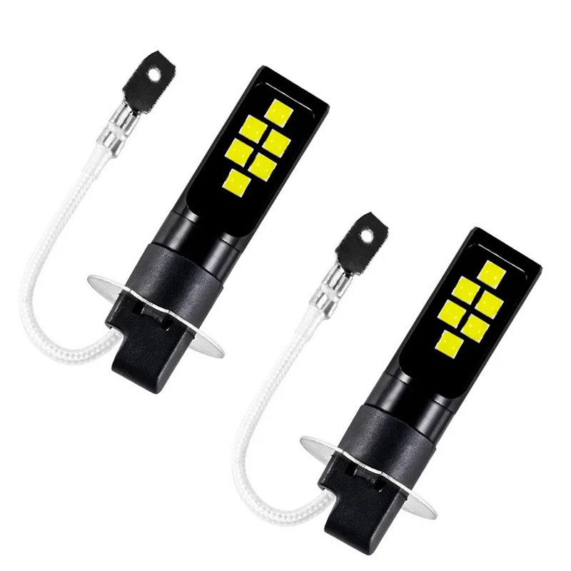 

2x H3 H1 H7 H11 9005 9006 LED Auto Light Bulbs Fog Light Super Bright HeadLight Lamp Bulb Source Parking 6000K White 12V 3030