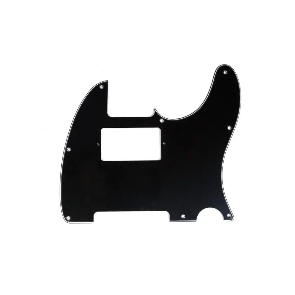 

Musiclily 8 Hole Guitar Tele Pickguard Humbucker HH for USA/Mexican Made Fender Standard Telecaster Modern Style, 3Ply Black