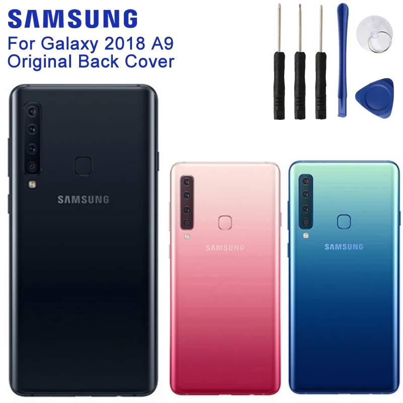 Оригинальная Задняя крышка батареи Samsung стеклянный корпус для SAMSUNG Galaxy A920 2018