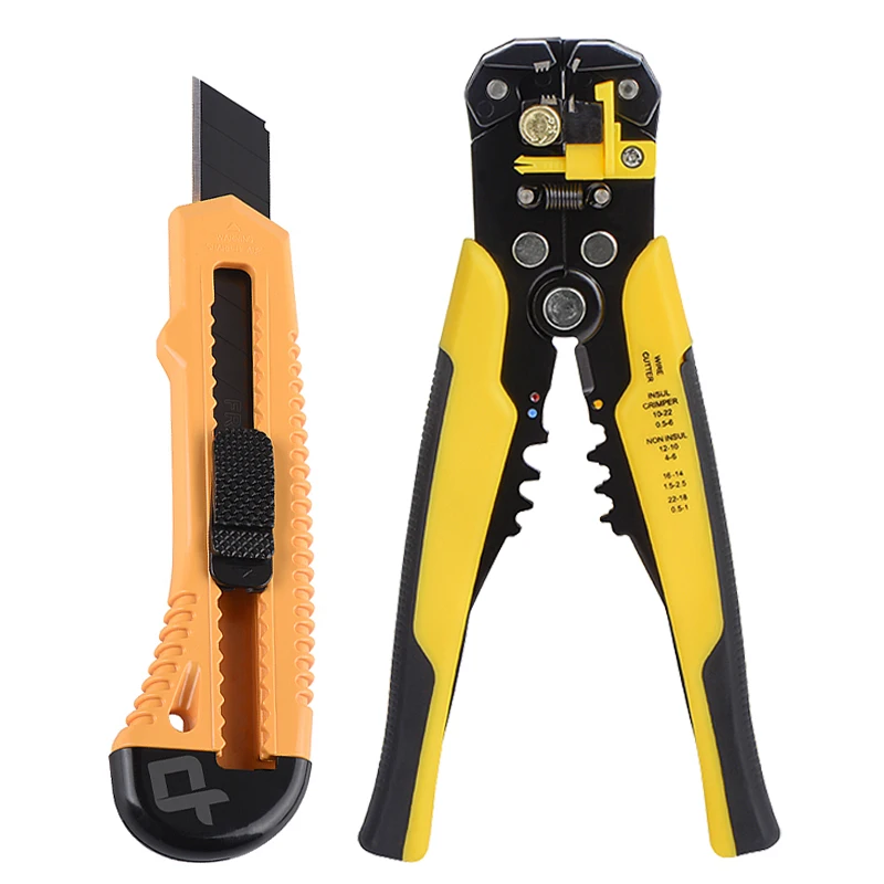 

QHTITEC Crimper Cable Cutter Automatic Wire Stripper Multifunctional Stripping Tools Crimping Pliers Terminal 0.2-6.0mm2 tool