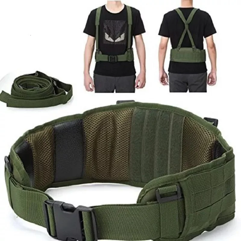 

Tactical Molle Belt Men's Army Special 1000D Nylon military belt Convenient combat Girdle EAS H-shaped Adjustable Soft Padded