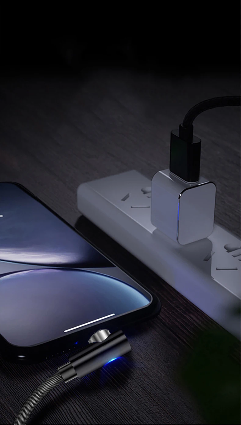 90 градусов Магнитный Micro Usb кабель для зарядки Угловой Usb type C кабель для быстрой зарядки для IPhone X Xr 8 7 6s Plus для samsung