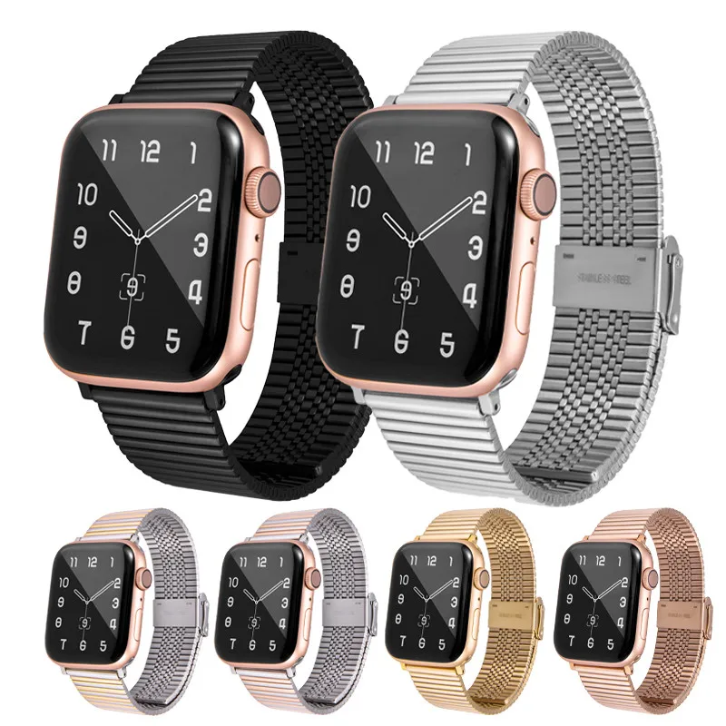 

Stainless Steel Strap for Apple Watch SE 6 5 4 Band 40mm 44mm Band Metal Link Bracelet Strap for iwatch Series 3 2 1 42mm 38mm