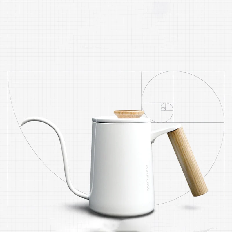 Металлический кофейник с гусиной шеей ручная эмалированная капельная чашка