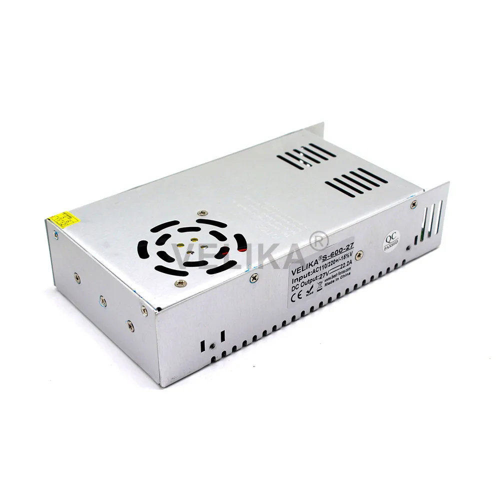 Универсальный DC27V 22.2A 600 Вт трансформатор напряжения AC DC выключатель питания