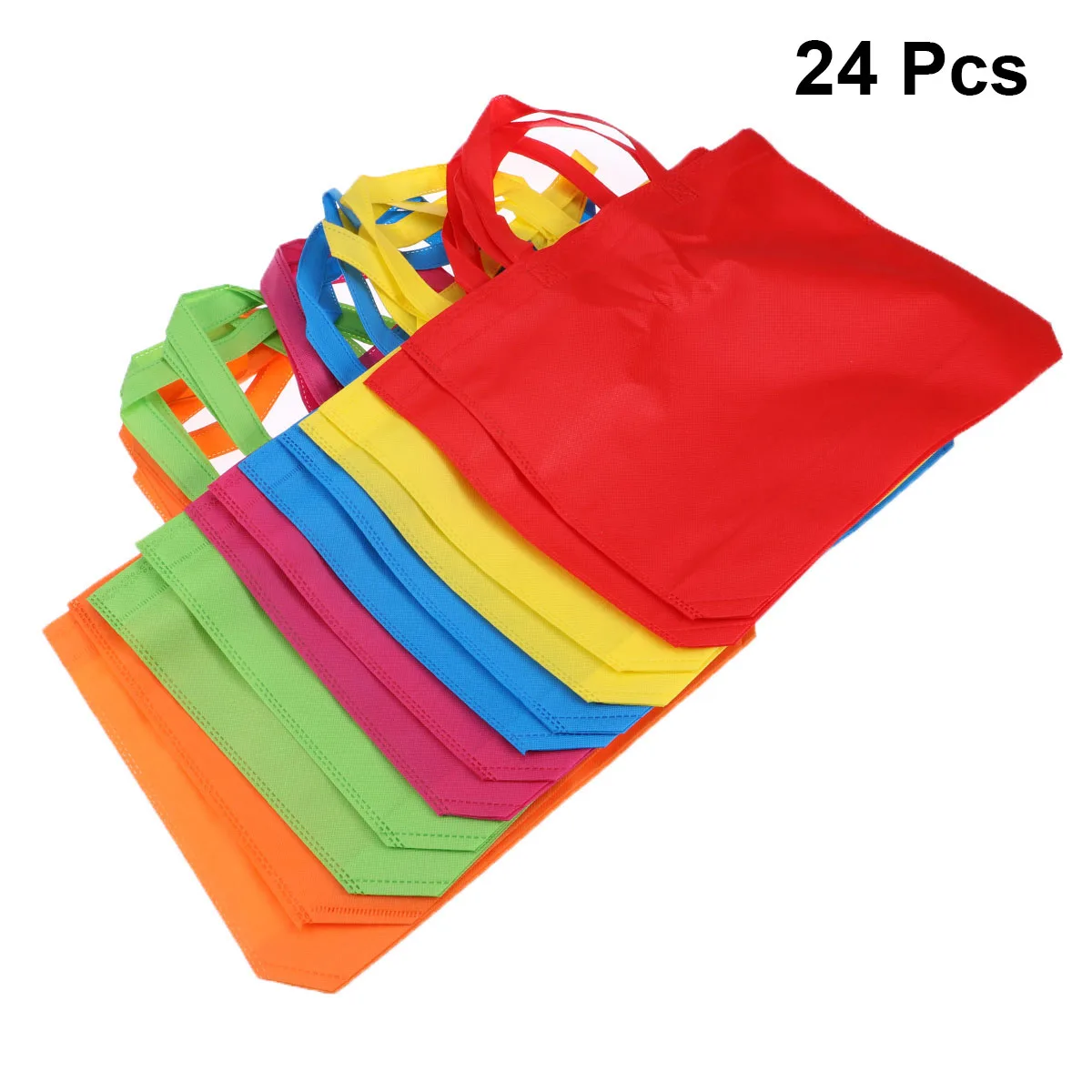 24 шт многоразовые вечерние сумки тоут нетканые подарочные с ручками сумка для
