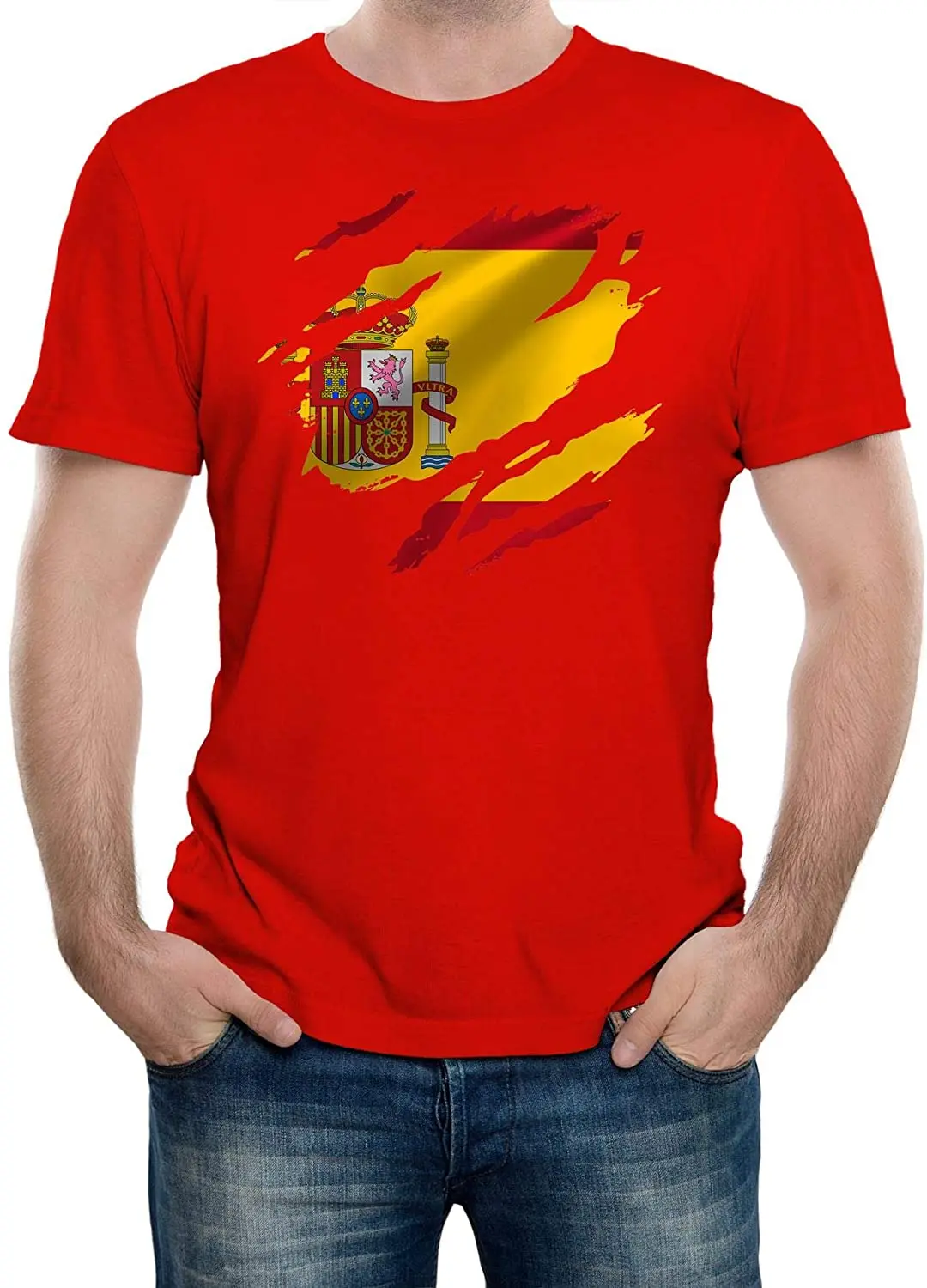 Мужская футболка с флагом Испании Новое поступление Harajuku летняя из чистого