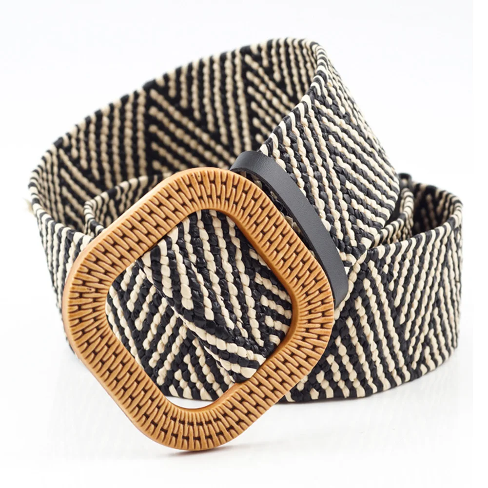 

Women Vintage Style Bohemian Braided Waist Belt Summer Female Buckle Waistband