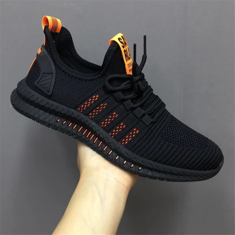 

2020 New Autumn Men Sneakers Breathable Running Shoes for Man Black Trainer Athletic Gym Sports Shoes Male Outdoor Walking Shoes