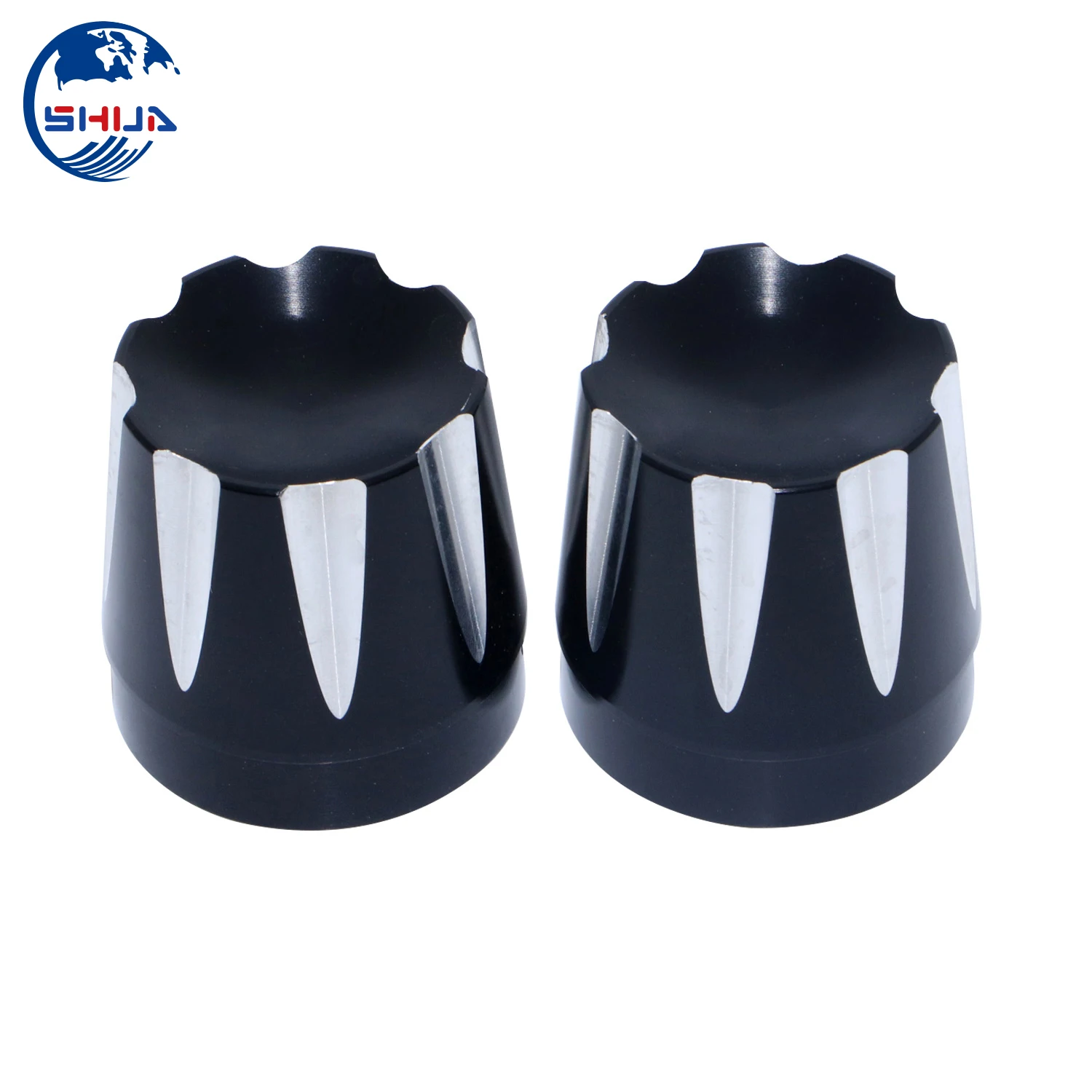 Пара Черный ЧПУ Excalibur передний мост Гайка Болт Крышки Комплект для Harley Softail Dyna Fatboy