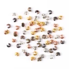 Обжимные крышки для бусин, открытые обжимные концевые бусины, пробка, разделительные бусины для бижутерии сделай сам, фурнитура для изготовления бижутерии, 100 шт.