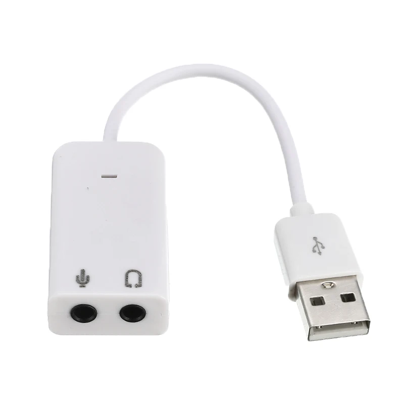 Звуковая карта USB 2 0 виртуальная звуковая 7 1 3D внешний аудио адаптер к гнезду 3 5 мм