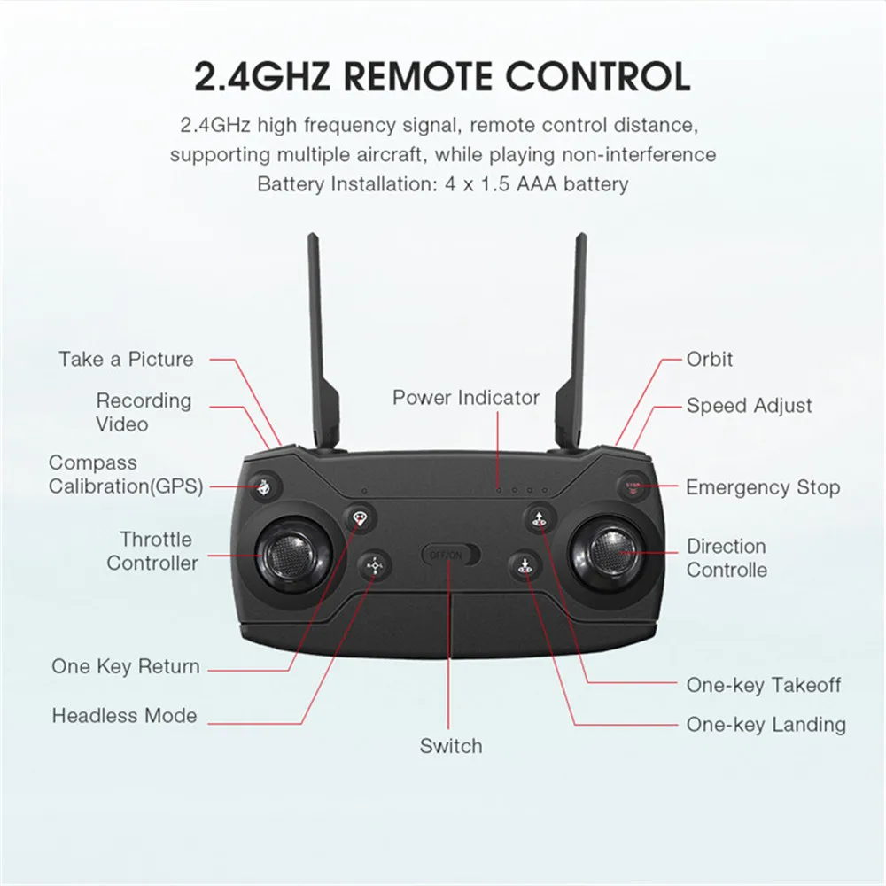 Eachine E520 Wi-Fi FPV Дрон 4 K/1080 P HD широкоугольная камера высота удержания Складная воздушная видео Квадрокоптер самолет Модернизированный E58