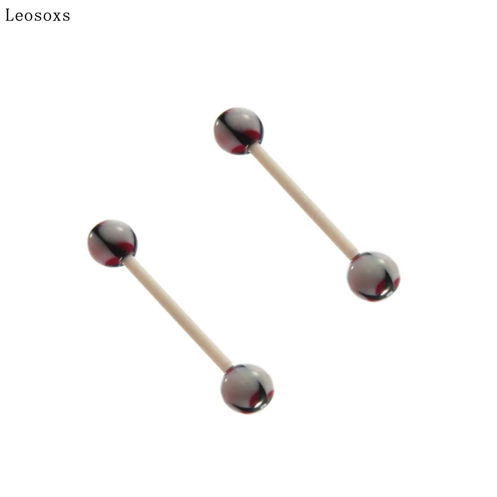 

Leosoxs 1pcs-80pcs Tongue Nail Jewelry Mixed Color UV Body Piercing Acrylic