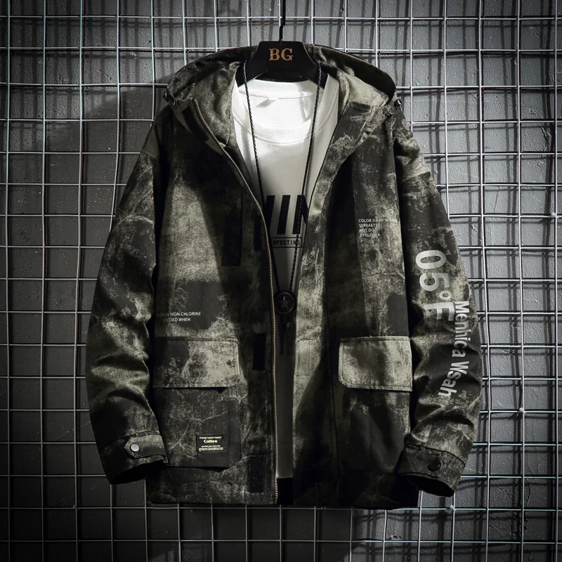 Весна-Осень 2020 мужская куртка модный тренд камуфляжное Свободное пальто Мужская