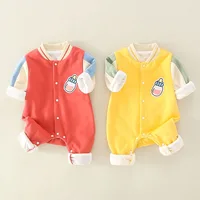 Baby Clothes 2021 Spring Autumn Basket Bebe Boy Romper Long Sleeve Cotton Girl Baby Bodysuits Bottle Pattern Fashion Jumpsuit