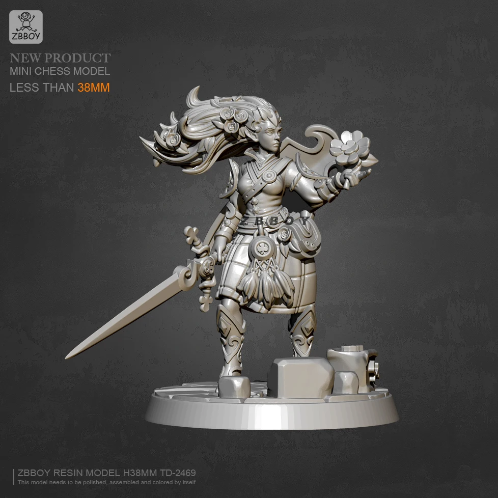

38mm Resin model kits figure beauty colorless and self-assembled TD-2769