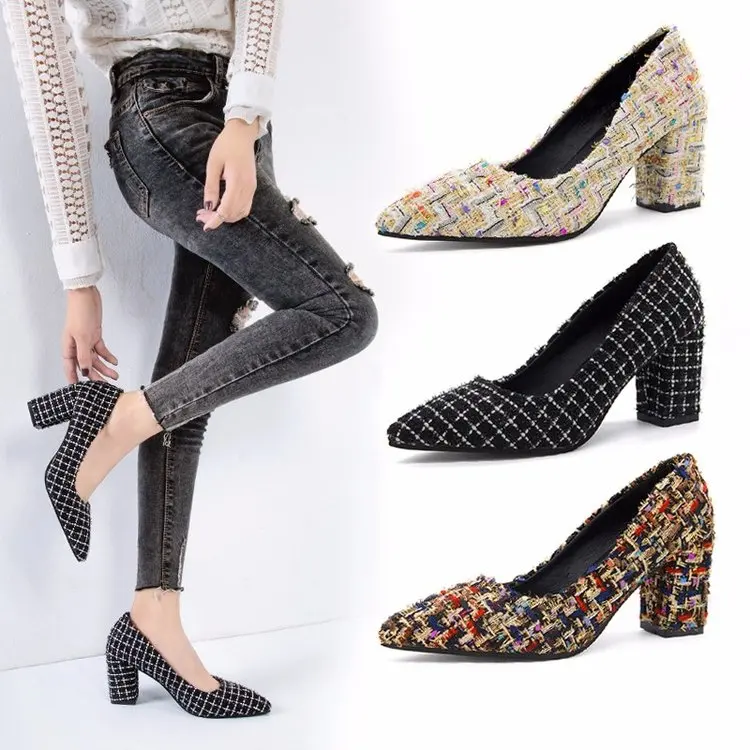 Пикантные женские туфли лодочки на высоком каблуке с острым носком коллекция 2019