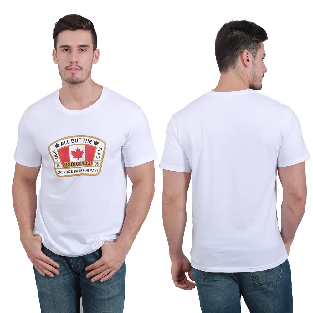 

2020 high quality cotton Summer New Fashion Men's T-Shirts Cotton Short Sleeve Top Tees Casual Streetwear Maple Leaf T Shirt