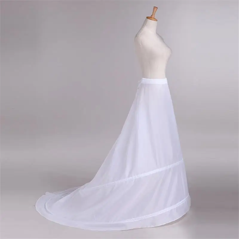 

Underskirt Wedding Skirt Petticoats Slip Wedding Accessories Chemise 2 Hoops For A Line Tail Dress Petticoat Crinoline