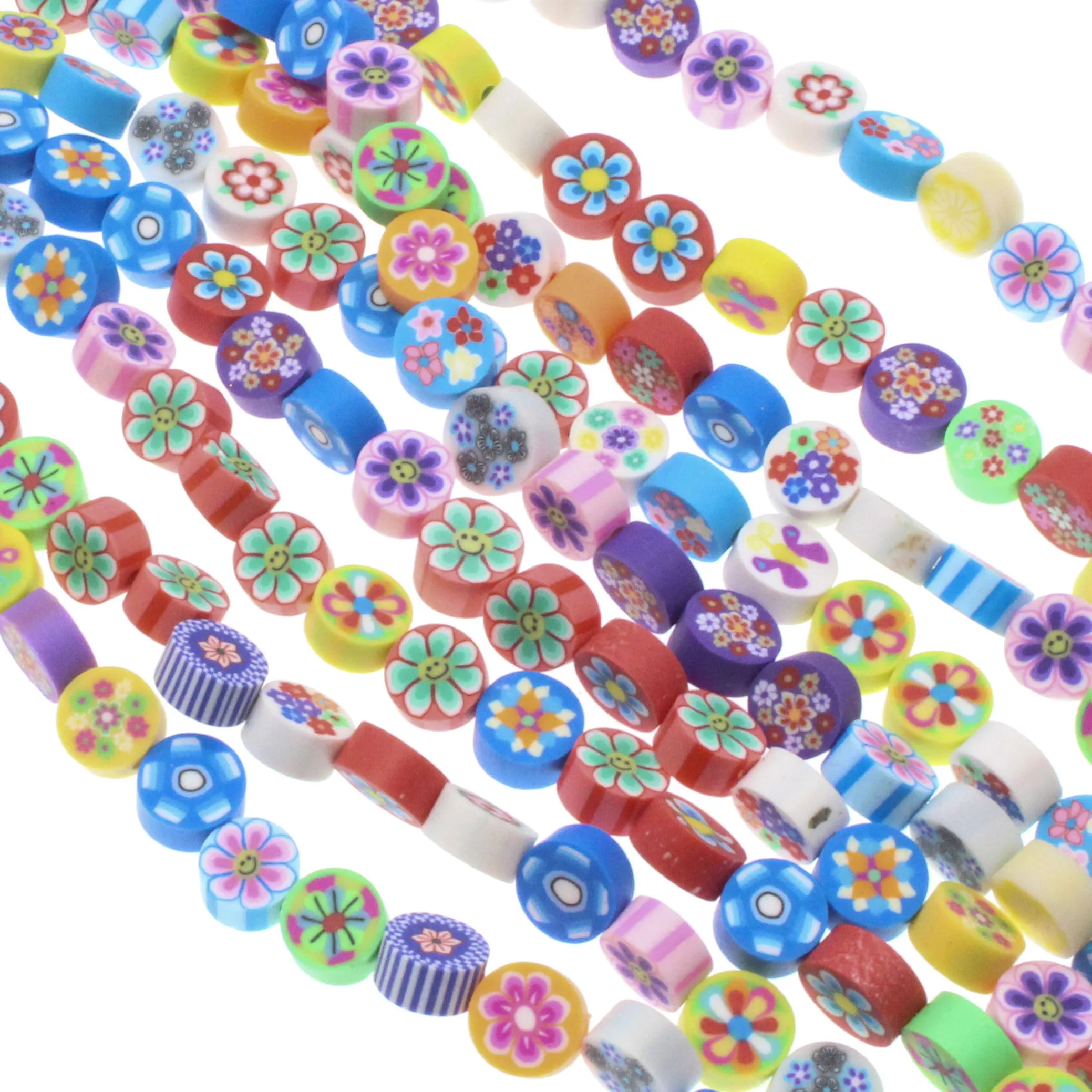 

CHONGAI 100 шт. Круглый Цветок из полимерной глины, разделитель, свободные бусины для DIY браслетов, ожерелий, аксессуары
