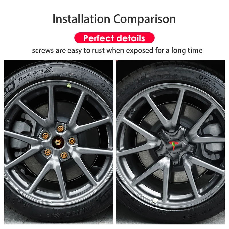 Центральная втулка колеса автомобиля Кепки для Tesla модель 3 2021 пять когтей