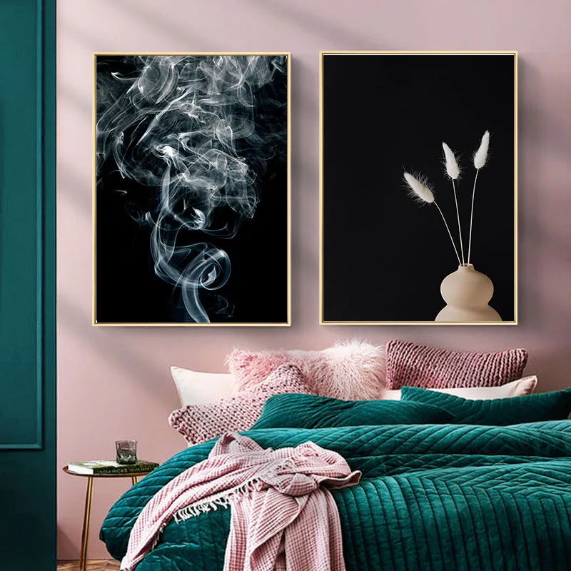 

Modern smoke poster artistic conception print art print simple living room bedroom home decoration frameless wall decoration