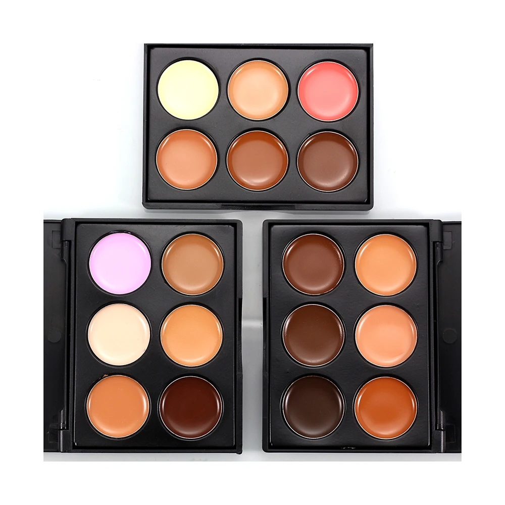 Новинка 2019 Профессиональный 6 цветов Макияж Косметика контур лица консилер
