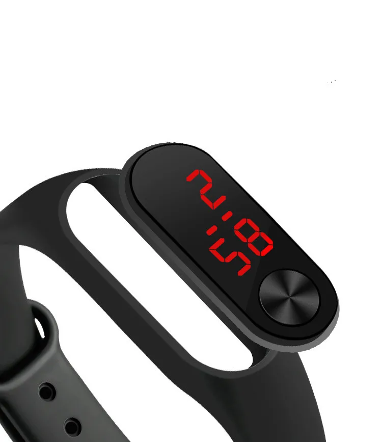 Детские цифровые светодиодные спортивные часы повседневные силиконовые детские