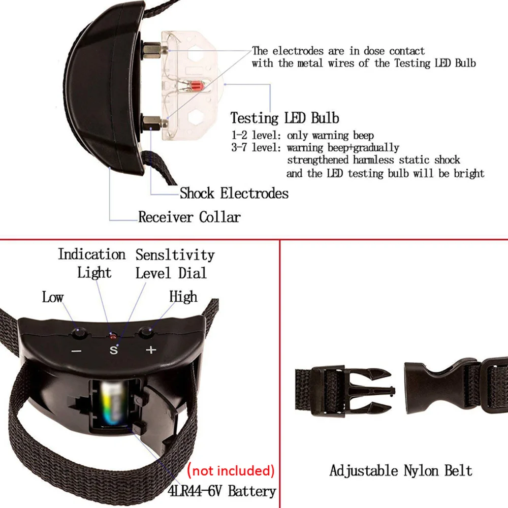 Auto Static Shock Anti No Bark Stop Control Collar Electric For Training Dog Trainer | Дом и сад