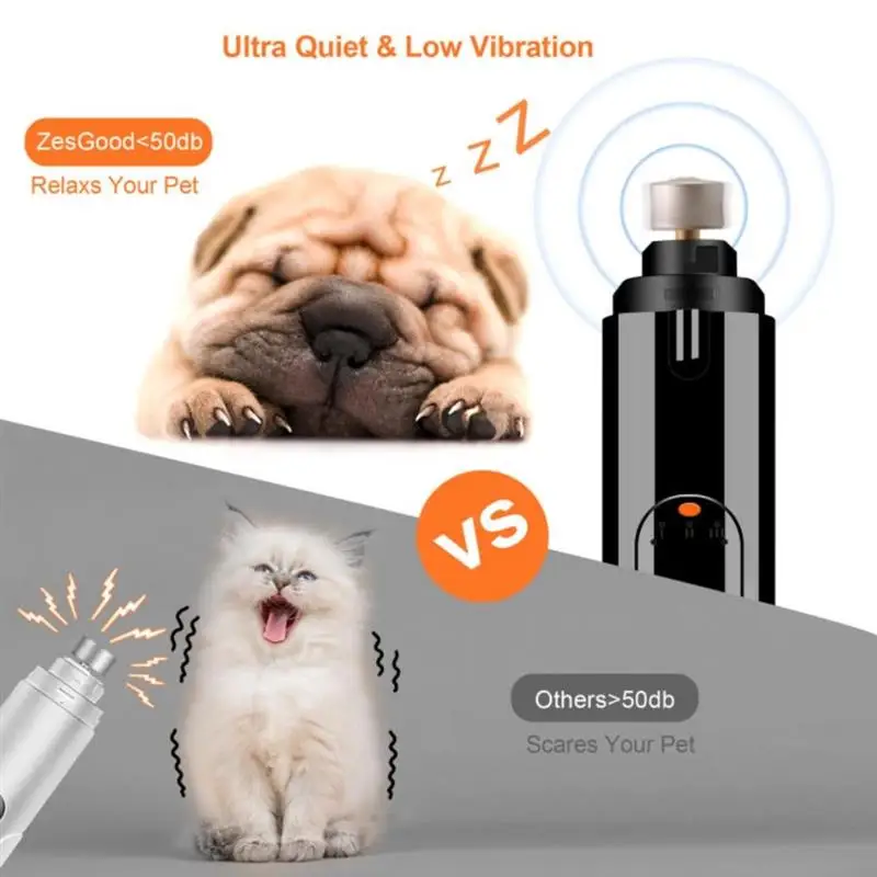 

Design Pet Nail Polisher Electric Pet Nail Grinder With LED Indicator Pet Nails Trimmer Painless Claw Beauty For Dogs And Cats