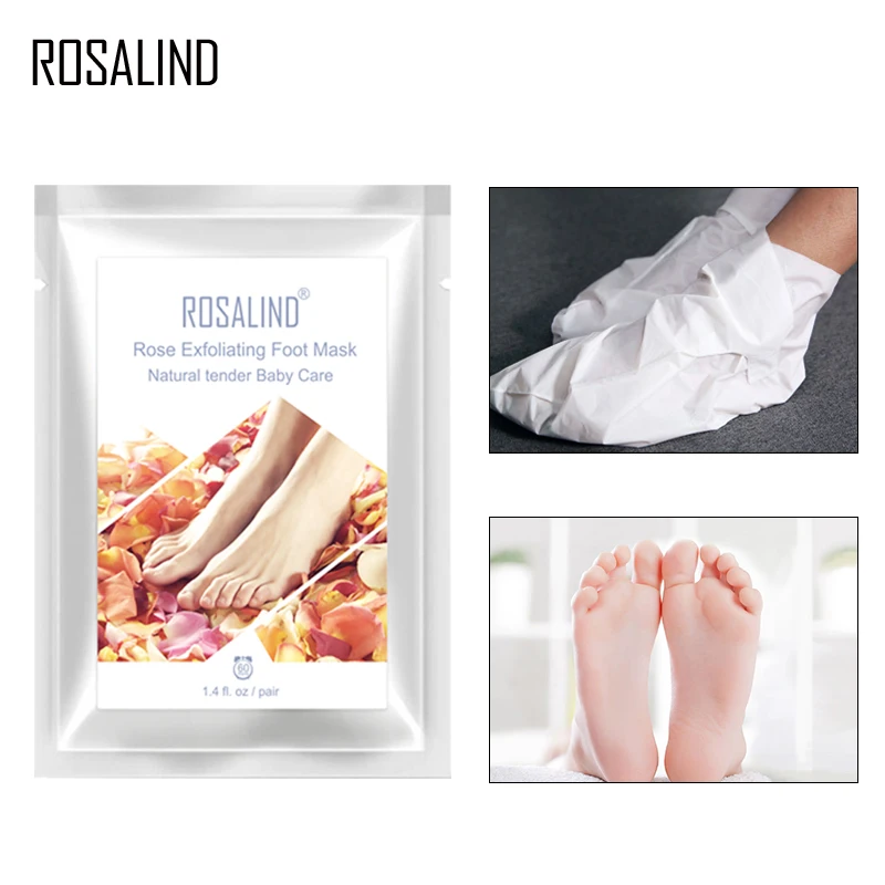 Отшелушивающая маска для ног ROSALIND носки педикюра удаление омертвевшей кожи 2 шт. =