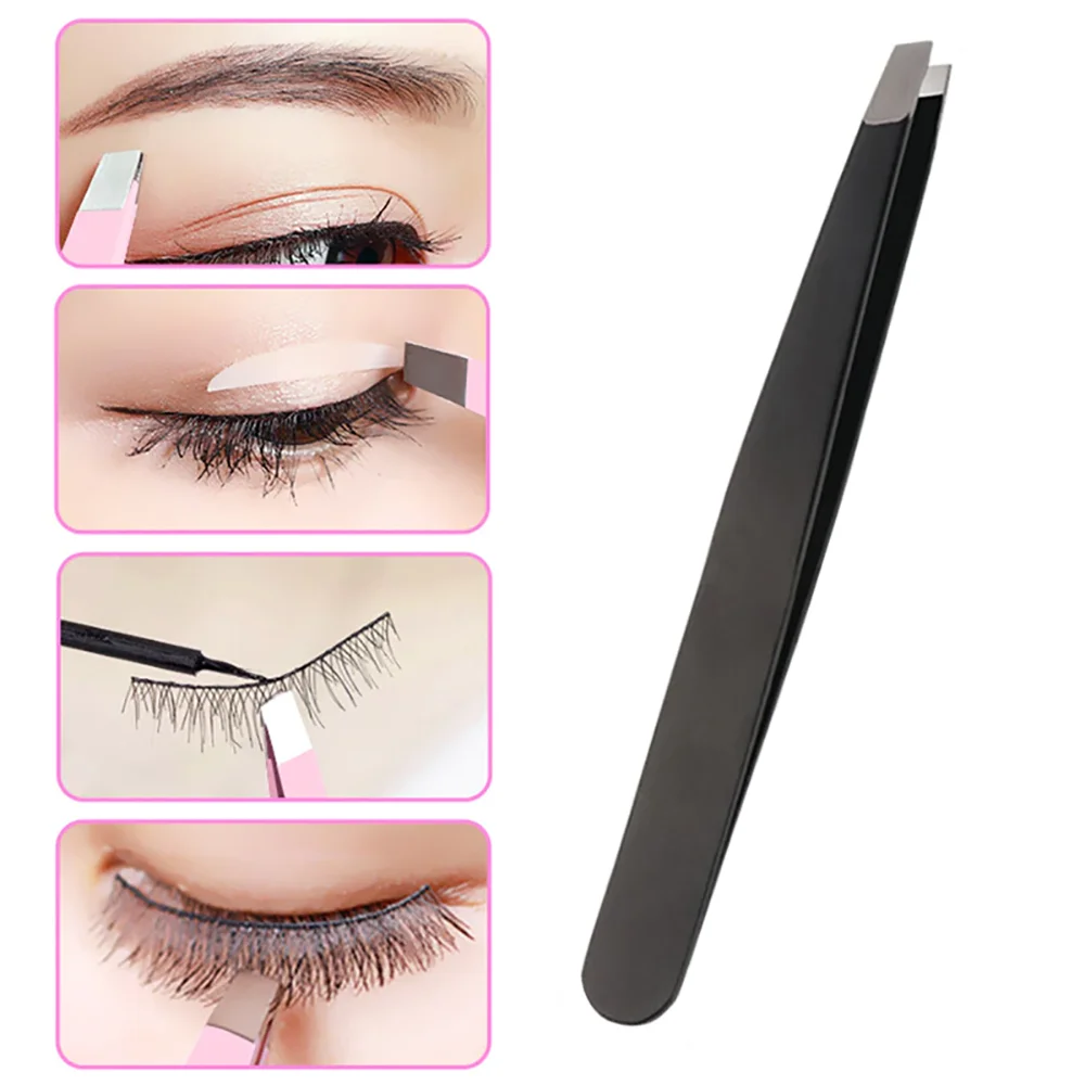 

Eyebrow Tweezers Professional Eyebrow Clip Stainless Steel Anti-static Eye Lashes Extension Hair Pluckers Auxiliary Clip