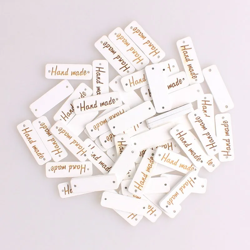 

White Rectangle Letter Wooden Buttons for Handwork for Clothing Scrapbooking Crafts DIY Sewing Accessories Button Decoratives E