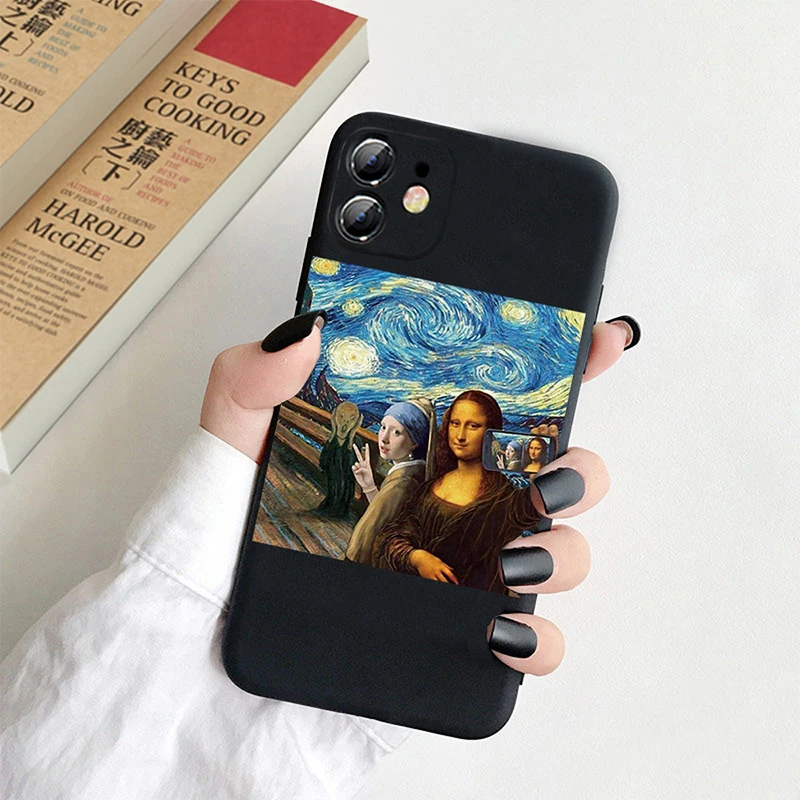 

Retro Oil Painting Maiden Lisa David Silicone Soft Case For Samsung Galaxy S10 S10Plus S8 S9 S20 Plus S10E S21 Note 8 9 10 Cover