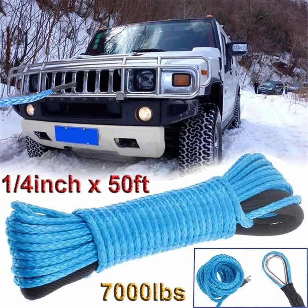 

Newest Strong Line Cable Synthetic Towing Emergency Winch Rope Cross-border 1/4x50 Polyethylene Pull Car Wash Maintenance String