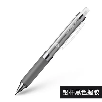 1 шт., механический карандаш UNI Kuru Toga, M5-858GG, 0,5 мм, мягкая ручка, низкий центр тяжести, автоматический вращающийся карандаш - Цвет: Sliver with black
