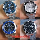 Мужские часы с автоподзаводом BLIGER, 40 мм чехол, SUB 24 Jewels NH36A, матовый плоский сапфировый ремешок, дата дня, Новинка