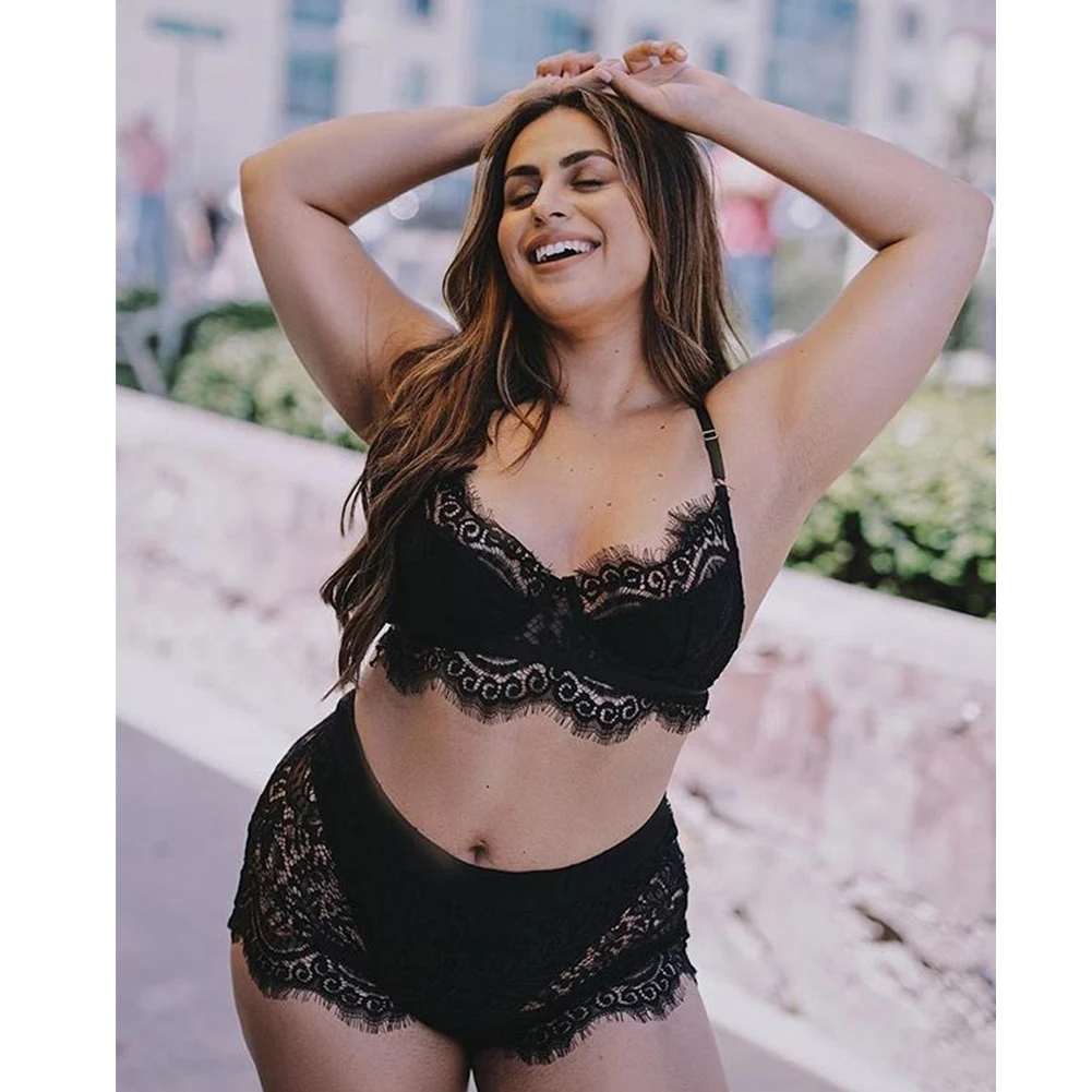 Кружевной сексуальный комплект бюстгальтера пуш-ап бесшовный комплект женского нижнего белья прозрачный бюстгальтер и высокая талия мягкие трусики, нижнее белье комплект ночное белье