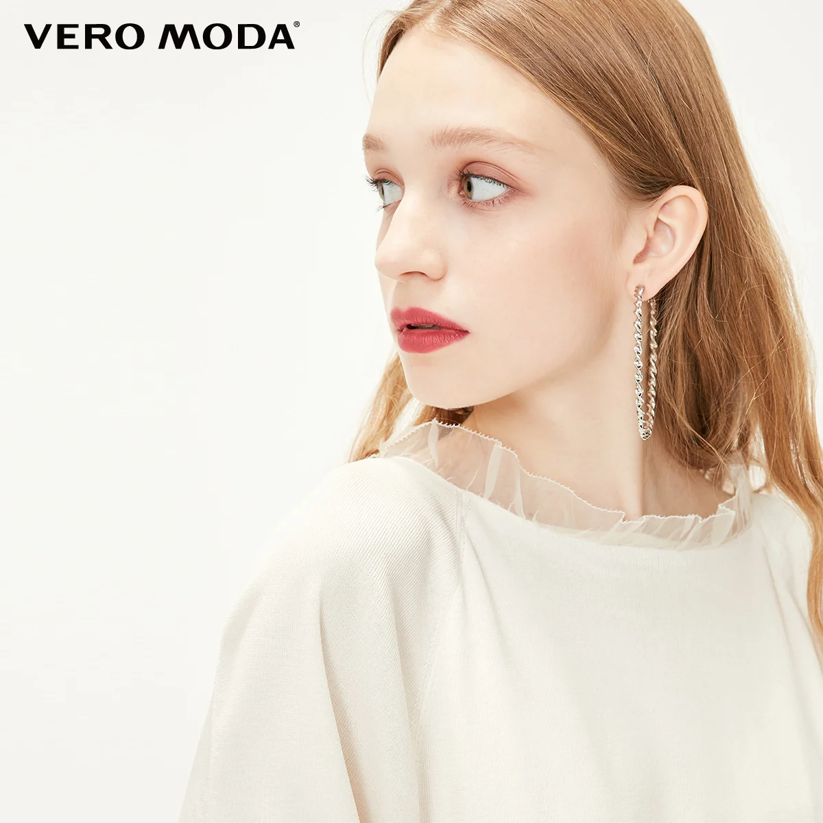 Женский свитер с короткими рукавами на шнуровке Vero Moda | 319213501 Женская одежда