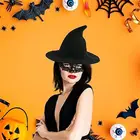 Женская модная складная шляпа ведьмы, шерстяные шляпы с острым носком для хэллоуивечерние шляпа ведьмы, теплая осенне-зимняя шапка