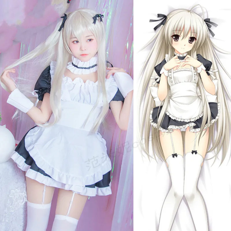 

Yosuga no Sora Аниме Косплей Костюм Горничной На Хэллоуин полный комплект Kasugano Sora косплей одежда Женская девушка горничная Лолита платье комплек...