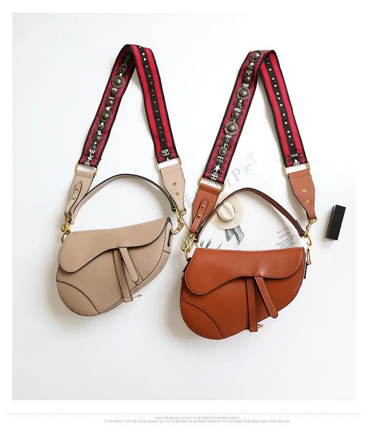 

Autumn and winter new style saddle bag leather handbags women shoulder bag handbag