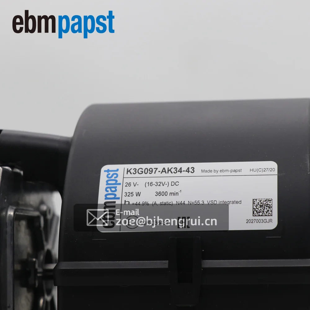 Ebmpapst K3G097 AK34 43 DC 24v EC двойной вперед изогнутый Впускной автомобильный центробежный