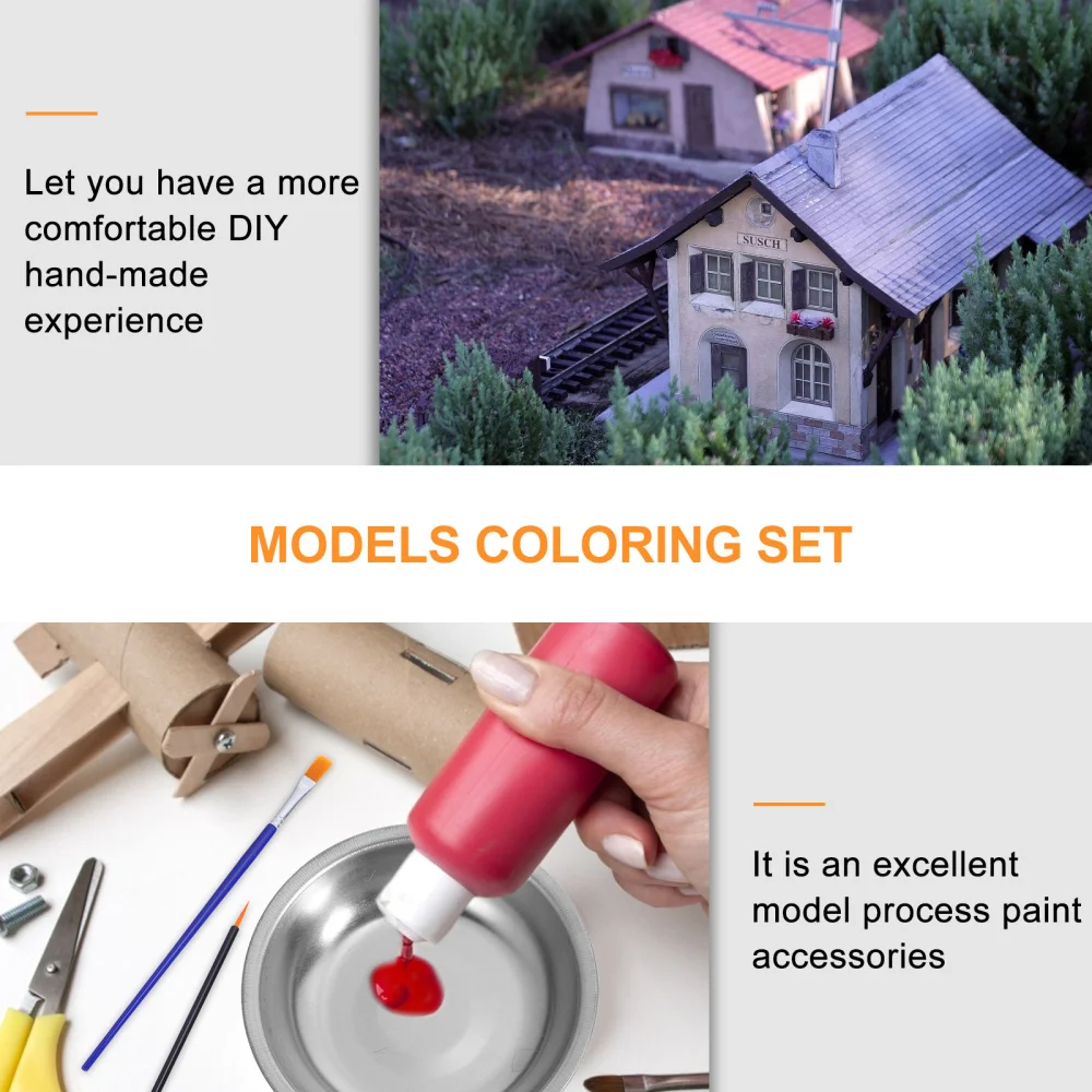 

2 Sets Models Coloring Set Tools Models DIY Painting Tools Sets Accessories
