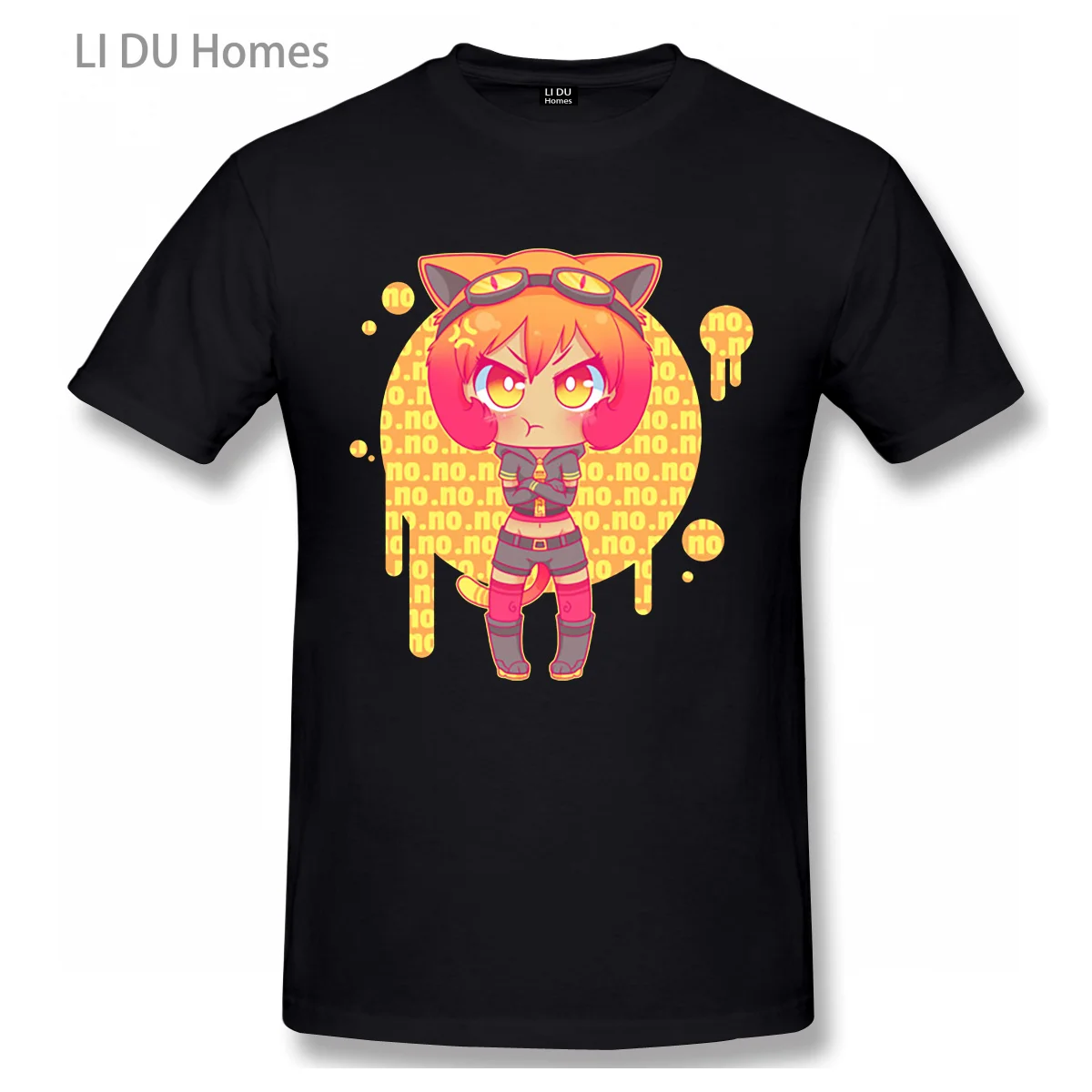 

NO T Shirt Cat Lady T Shirt Men Kawaii T-shirt Cartoon Print Tshirts Woman Summer Clothes 100% Cotton Tees Top