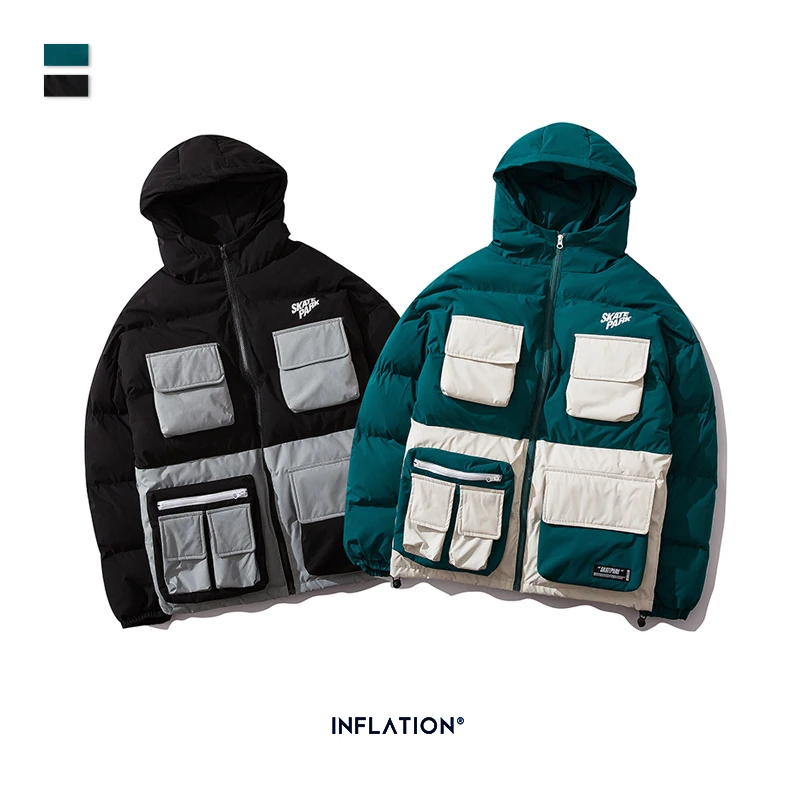 INFLATION мужской теплый толстый зимний пуховик Мужская брендовая одежда высшее