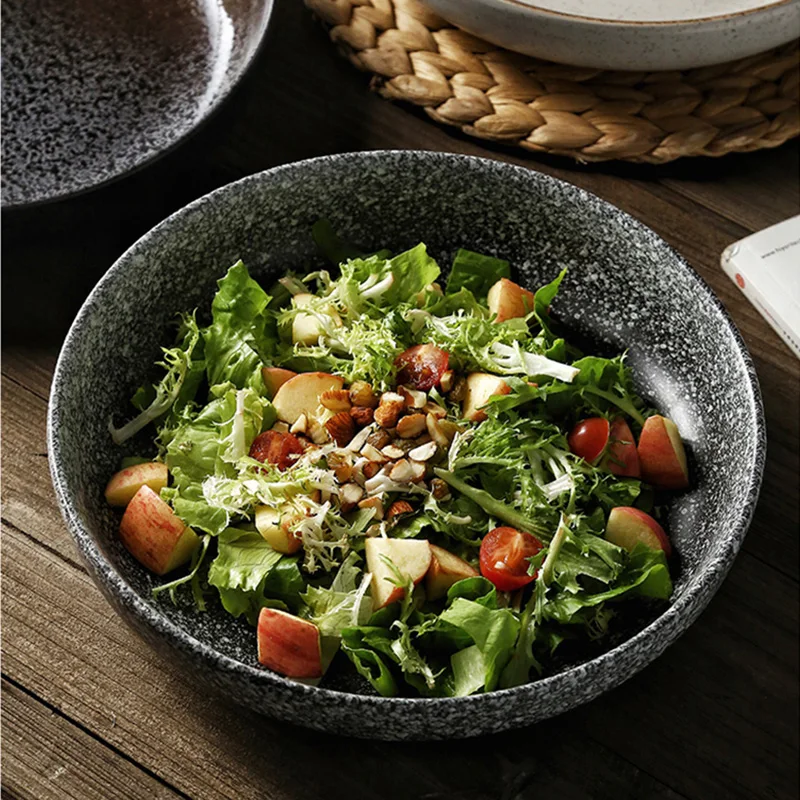 Глубокие круглые тарелки FANCITY керамические домашняя посуда из фарфора в стиле