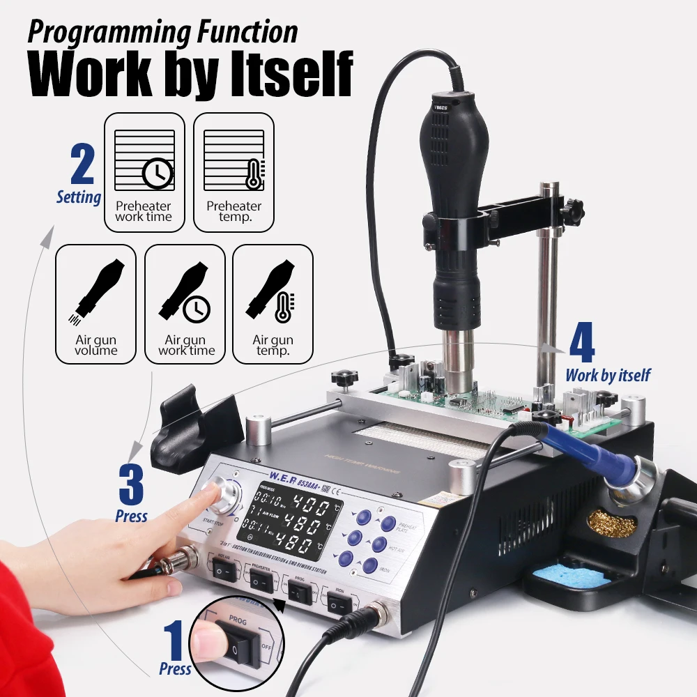 Паяльная станция WEP 853AAA + с программным управлением автоматическая паяльная BGA